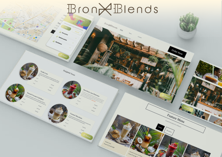 Marketing website page for restaurant image one