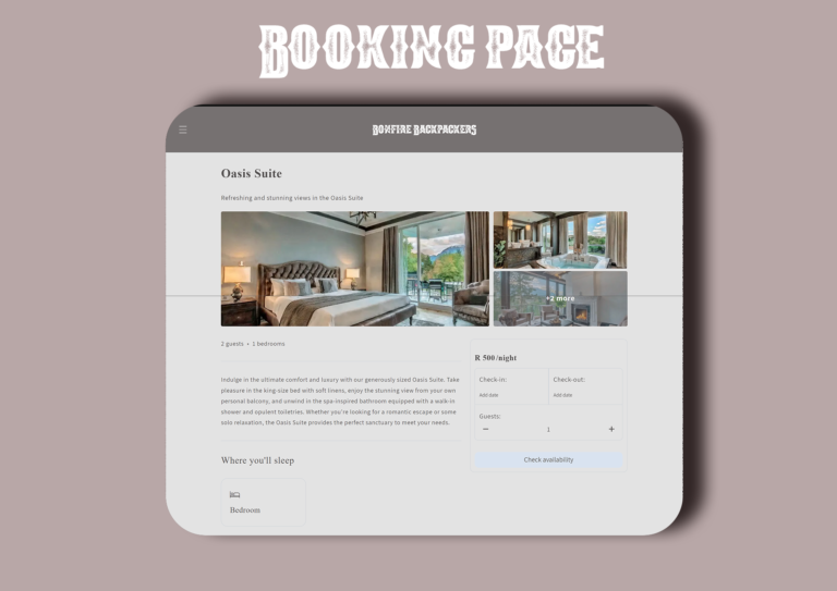 E-commerce website for guesthouse/ hotel image 2